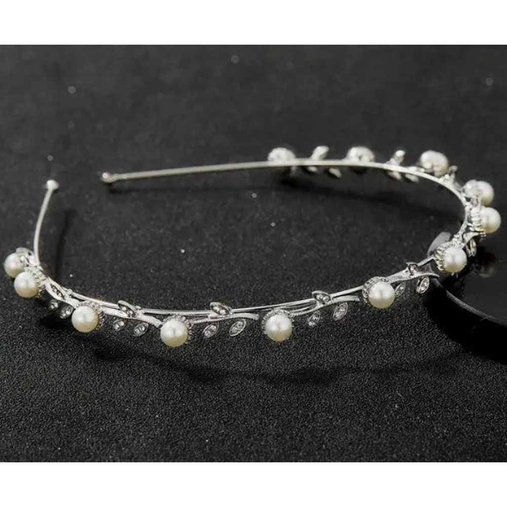 Pearl Headband Bridal Prom Costumes Festivals - Picture 3 of 4